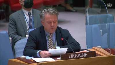 While looking at the Russian Committee Chair , Ukrainian Ambassador at the UN Security Council tells the Security Council that 4300 Russians have been killed in Ukraine and over 200 have been taken as prisoners