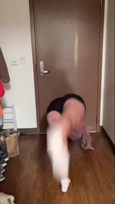 College Dorm Room Handstand Nipslip