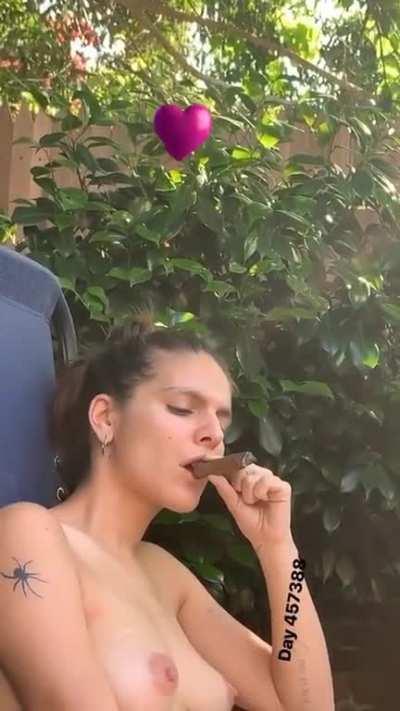 Caitlin smoking Topless **SO HOT**