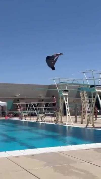 This guy diving into the pool