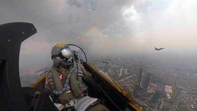 view of Jakarta from f-16 cockpit during 17th august flypast last year