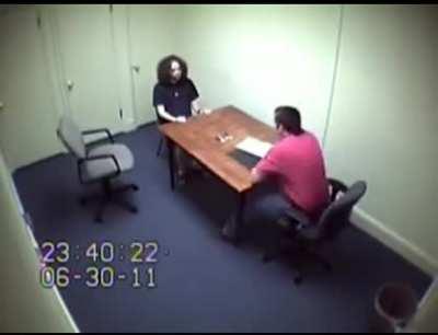 Confessed killer Stephen McDaniel keeps his body eerily still during 2 hour interrogation