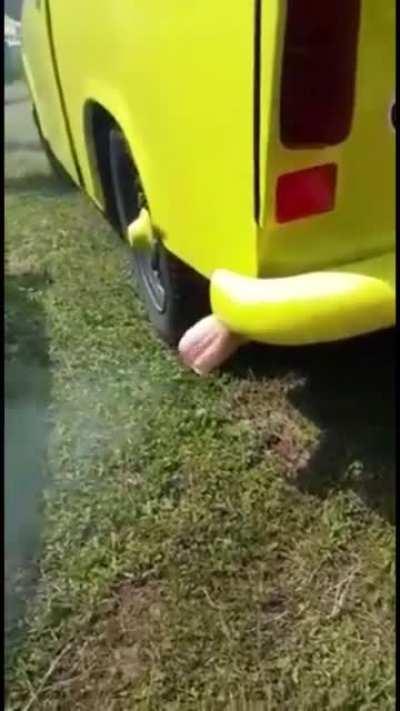 Fleshlight on exhaust pipe