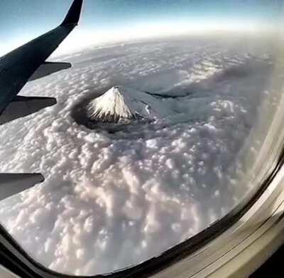 Mt Fuji from a plane