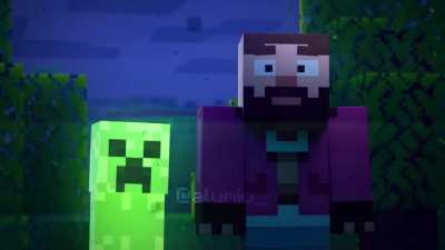 Animated version of Minecraft Movie trailer (credit Alumio)