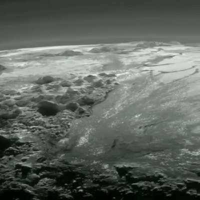 Ice Mountains of Pluto as seen from New Horizon spacecraft