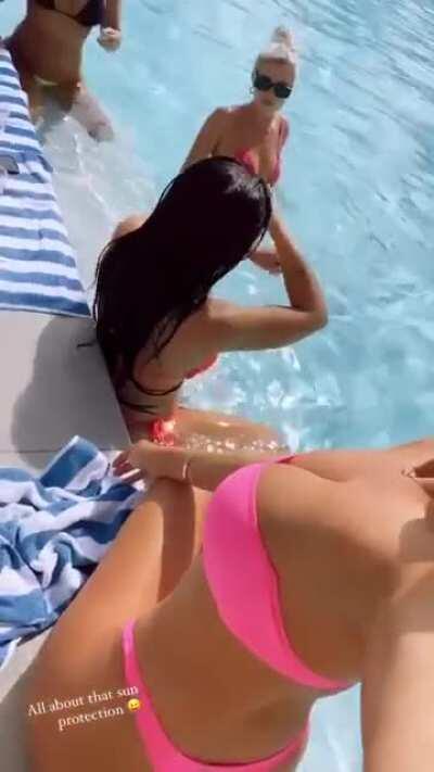By the pool