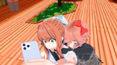 Selfie Sayo and Moni