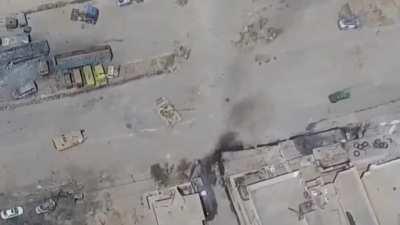 Suicide bomber in close combat detonate a tank in Syria.