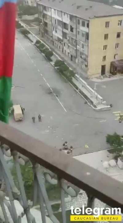 For the first time in 28 years, an Azerbaijani soldier recites the Azan at the Govhar Aga Mosque in Shusha