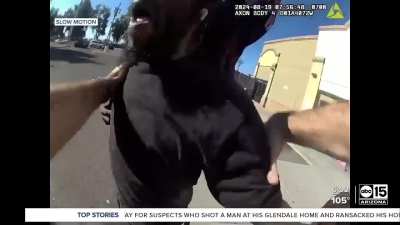 Phoenix cops repeatedly punch and tase deaf Black man with cerebral palsy, man charged with felony assault and resisting arrest, [police responded to white male trespassing-store]