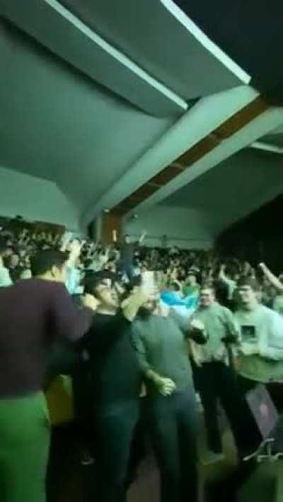 We celebrating the final goal in our university in Turkey, everybody was on Argentinas side except few French exchange students