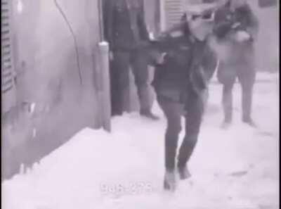 Croatians playing with snow