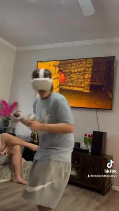 My stupid ass using an oculus