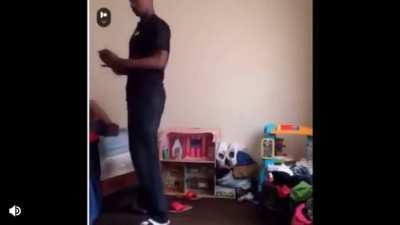 Guy beats his girlfriend for joking around, dad gets revenge