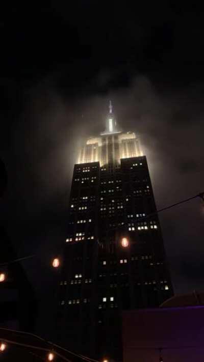 Caught this beautiful little time lapse of clouds rolling over the Empire State Building