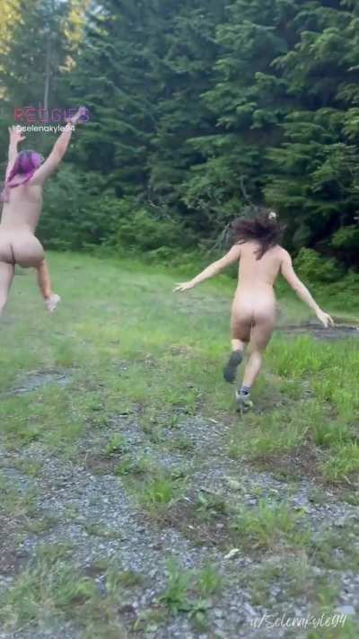 Just two Nature Nymphs Frolicking on a Hike