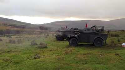 French AML-90s firing at a range