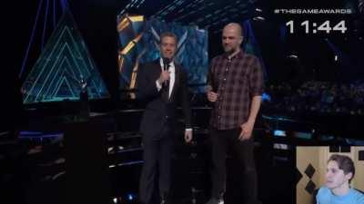 Psychotic streamer SCREAMS at bald man during The Game Awards