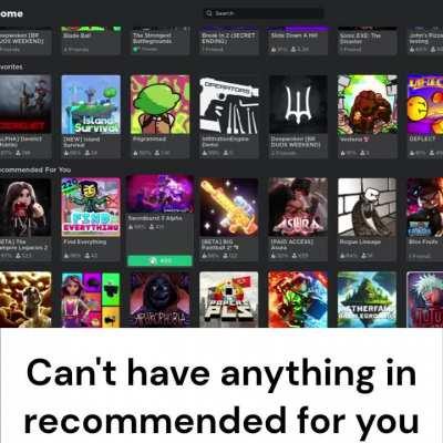 Cant have anything in recommended