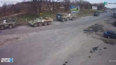 Russian Armored Column in Kherson Nova Kakhovka