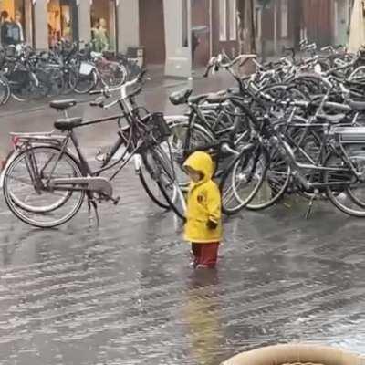 Dutch children accepting the climate