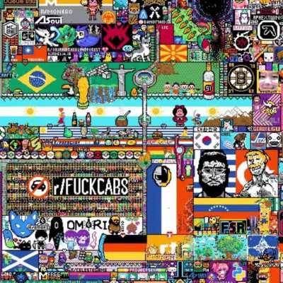 r/place Brasil em lapso temporal