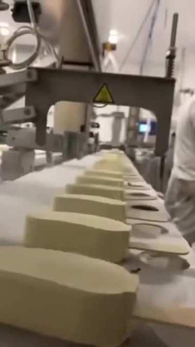 Inside an ice cream production facility