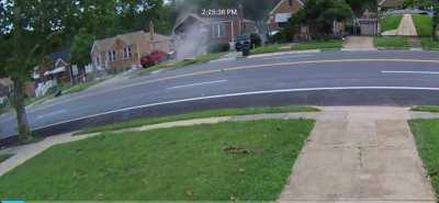 Car crashes into neighbors house