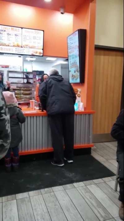 [OC] Boomer man screams at minimum wage staff because he wants his Popeyes Tendies so badly!