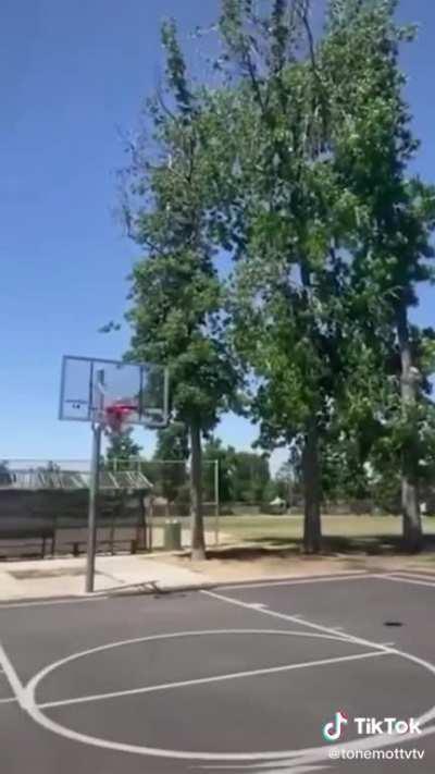 Cops bests man viciously ( In Basketball ) !!