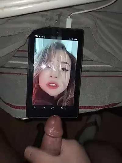 Pokimane Facial Cumtribute - lots of ropes