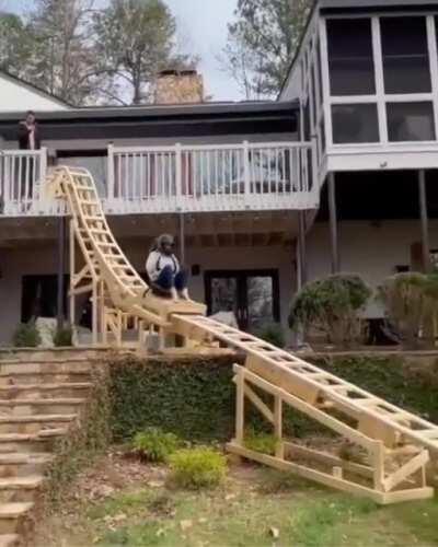 Backyard roller coaster