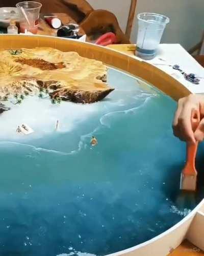 An epoxy tabletop