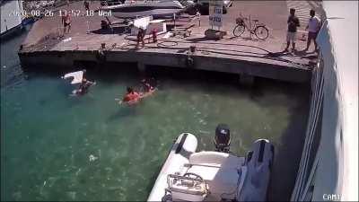 Boat Explodes Sending Chick Flying in Italy