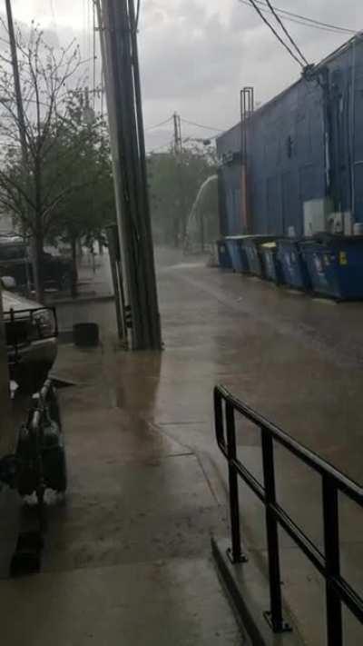 Quick thunderstorm in my town.