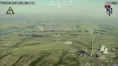 Footage from the 14th Regiment of Unmanned Aviation Complexes shows one of their “Shark” drone dodging a missile from a russian “TOR-M1” air defence system and then it being destroyed with GMLRS munitions east of the town of Zugres in the Donetsk region