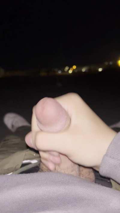 Gay Arab jerking off in the middle of the street, wanna join? 