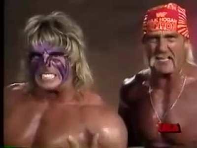 Hulk Hogan & Ultimate Warrior Coked Out Of Their Minds For WWF Promo (1991)