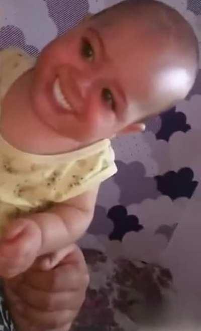 Using a smile filter on the baby