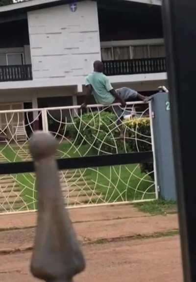 HMFT after I try to climb this gate