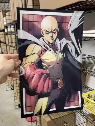 My One Punch Man 3D Lenticular Fan Artwork ... hand drawn & self-produced!