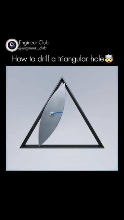 Drilling a triangular hole