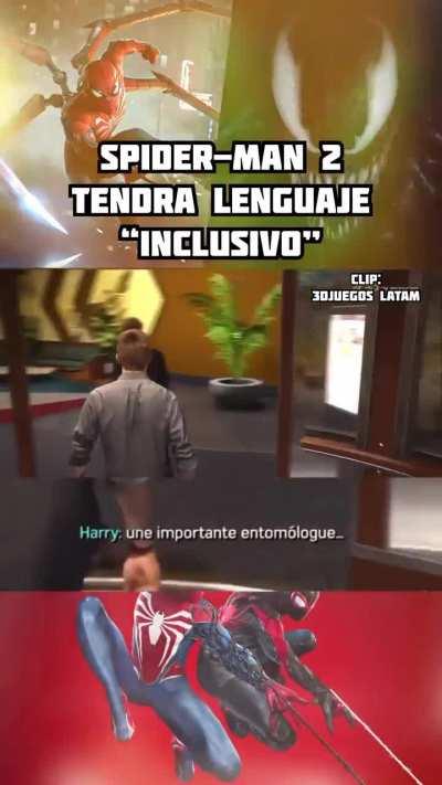 Lenguaje inclusivo en Spider-Man 2 😭😭😭