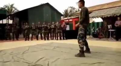 Indian Army guy got some good moves