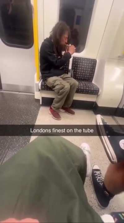 Man Smoking Crack On The London Underground 