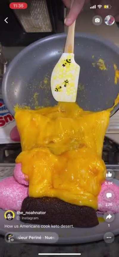 Melted Cheese Over Snowballs