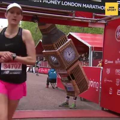 London Marathon Runner Dresser as Big Ben