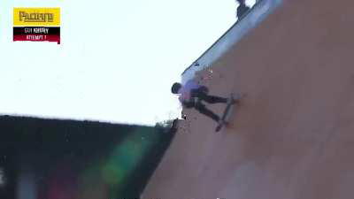 Gui Khury, 12yo lands, the world's first 1080 in competition at the X Games in front of Tony Hawk