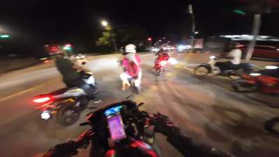 rider gets t boned for running red light, why are they so impatient???